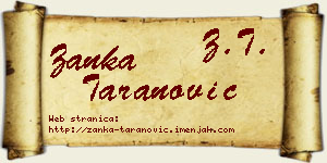 Žanka Taranović vizit kartica